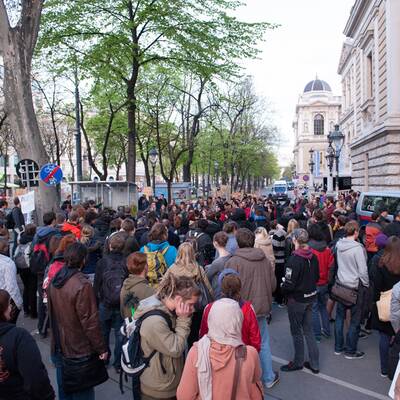 Studenten besetzen Audimax