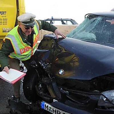 Massen-Crash auf der A8 in Bayern