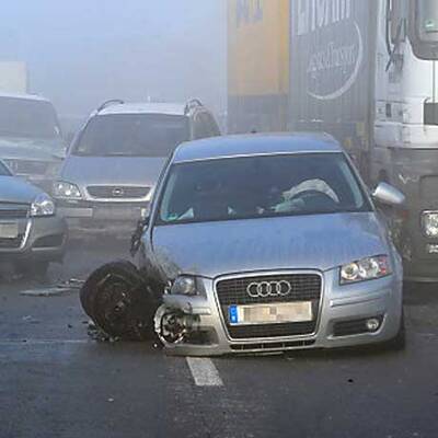 Massen-Crash auf der A8 in Bayern