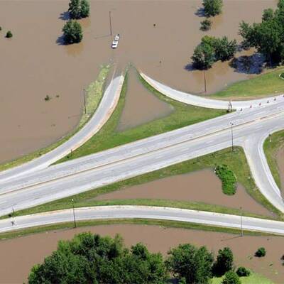Die Deiche brechen am Mississippi