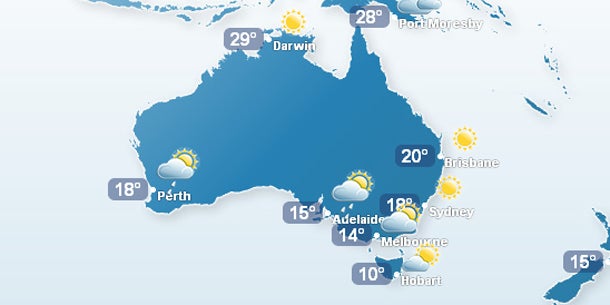 Schneefall in Australien