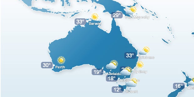 Gewitter-Show in Melbourne