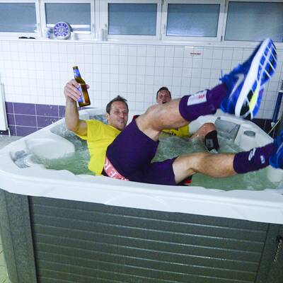 So feierte Austria in der Kabine