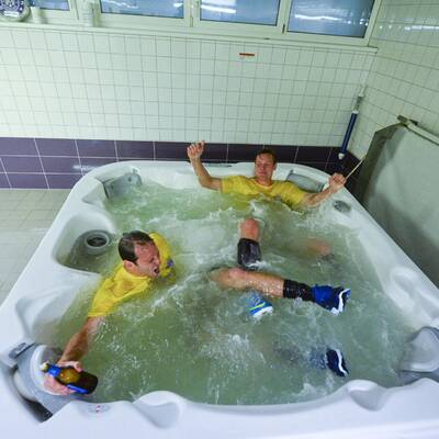 So feierte Austria in der Kabine