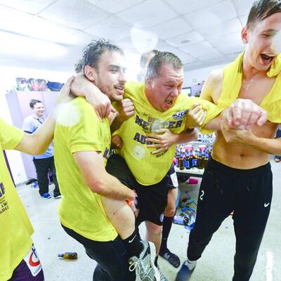 So feierte Austria in der Kabine