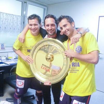 So feierte Austria in der Kabine