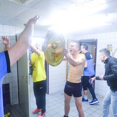 So feierte Austria in der Kabine