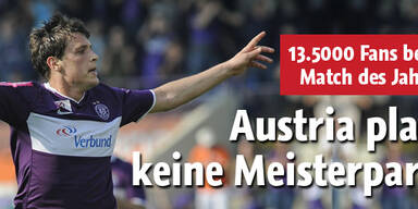 Austria plant keine Meister-Party