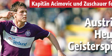 Kapitän Acimovic und Zuschauer fehlen