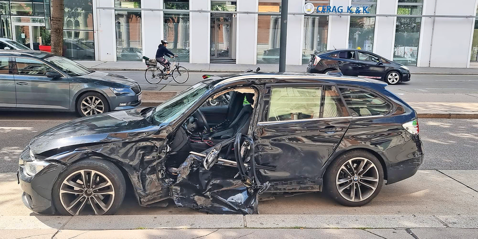 Auto Unfall Straßenrennen