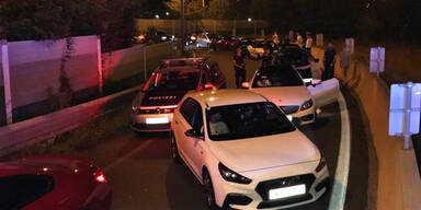 Illegales Autorennen mit 180 km/h auf der A22