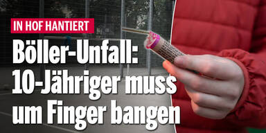 Böller-Unfall: 10-Jähriger muss um Finger bangen