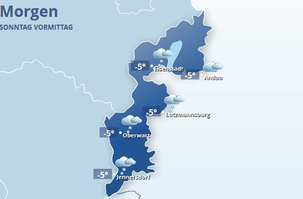 Schnee kommt bis nach Wien