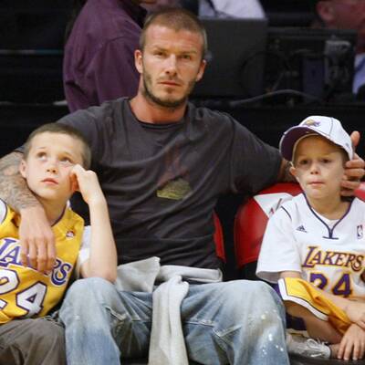 Beckham mit seinen Kids