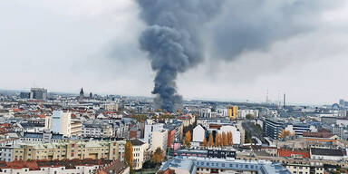 Großbrand Brand Nordbahnhalle