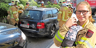 Baby "Emily" aus Auto gerettet