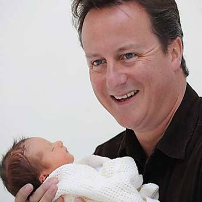 Briten-Premier Cameron erneut Vater