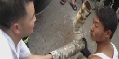 Baby durch Toilette gespült - überlebt!