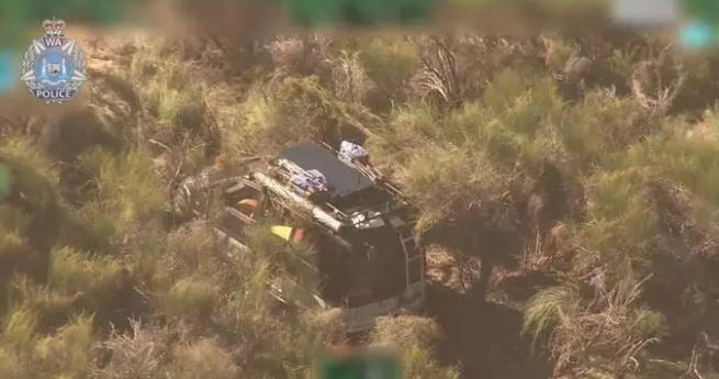 Der verlassene Van von Carolina Wilga in der Wildnis Australiens. 