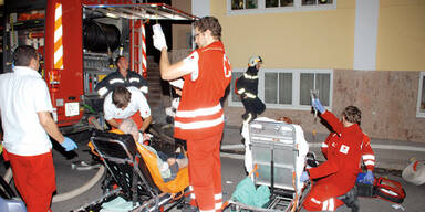 Brand in City von Baden