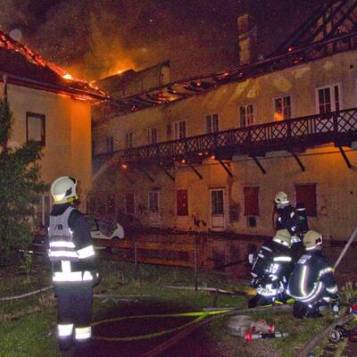 Großbrand in City von Baden
