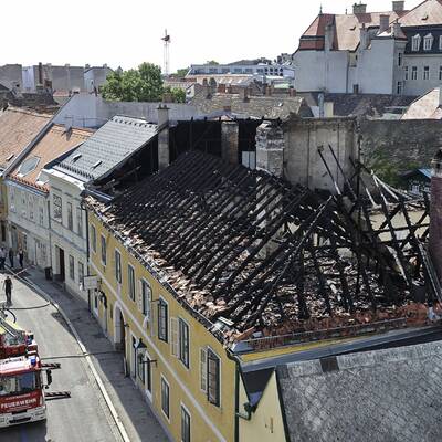 Großbrand in City von Baden