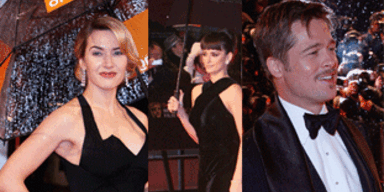 Stars im Regen: Brangelina, Winslet & Co in London