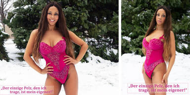 Lugners 'Kolibri' protestiert unrasiert gegen Pelz