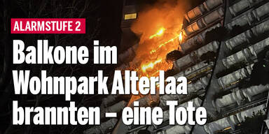 Balkone im Wohnpark Alterlaa brannten – eine Tote