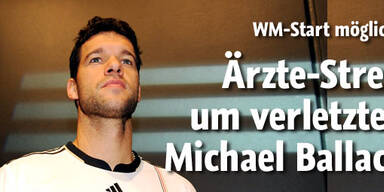 Ärzte-Streit um verletzten Ballack