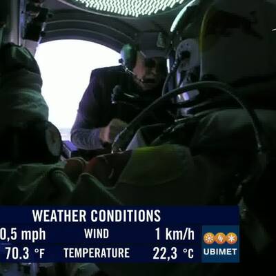 Wegen Windes wurde Baumgartners Sprung abgebrochen.