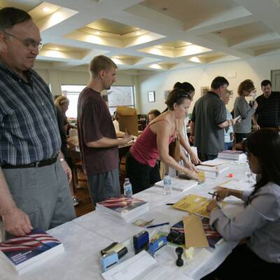 US-Bürger stürmen die Wahllokale