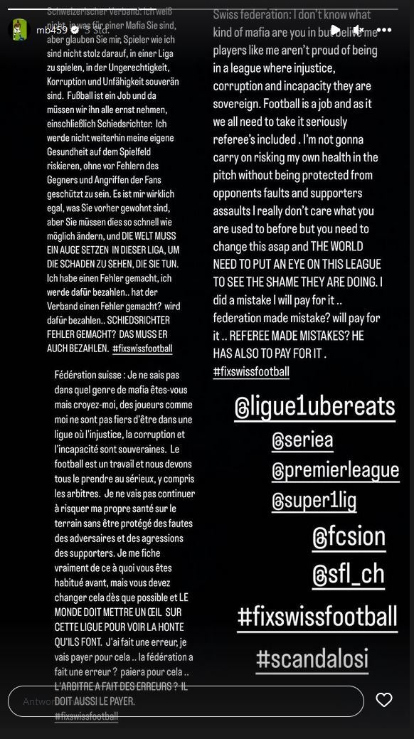 Insta Story Balotelli