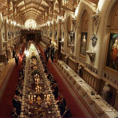 Nicolas Sarkozy beim Bankett mit der Queen