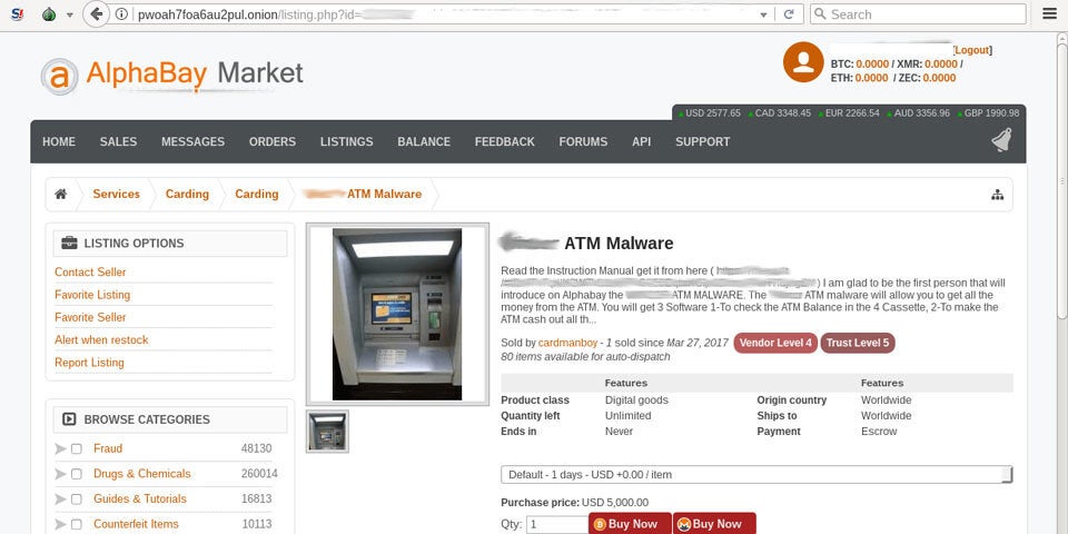 Software zum Bankomat-Hacken im Netz
