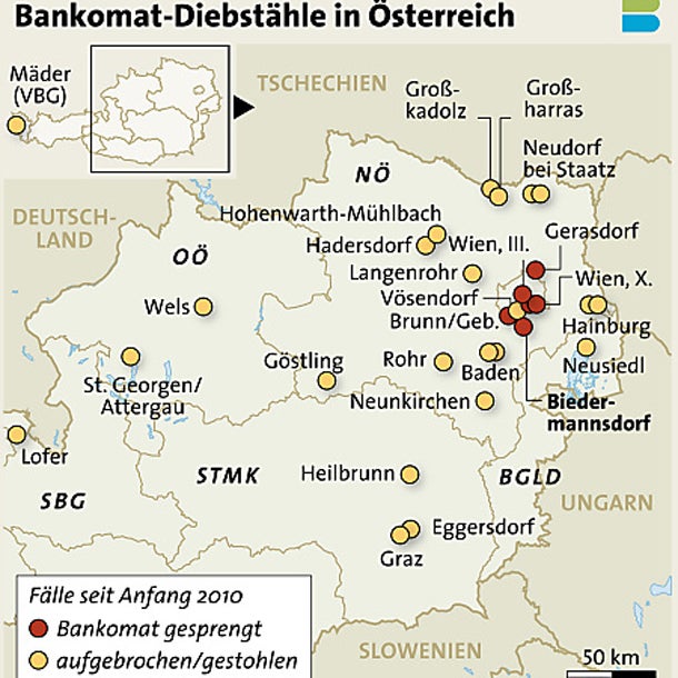 Bankomat in NÖ gesprengt