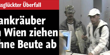 Bankraub in Wien gescheitert