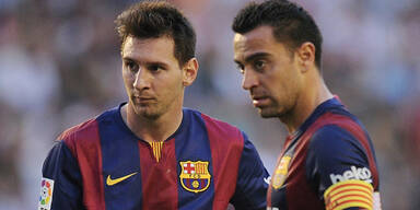 Lionel Messi Xavi Hernandez FC Barcelona
