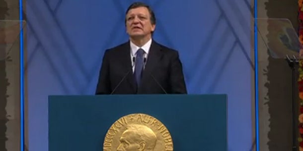 Faymann feiert den Nobelpreis