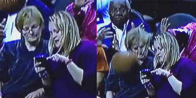 Augen auf! Basketball schl&auml;gt Zuschauerin K.O.