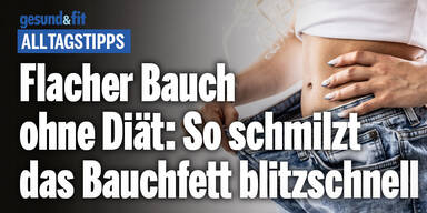 Flacher Bauch ohne Diät: Mit diesen genialen Tricks schmilzt das Bauchfett