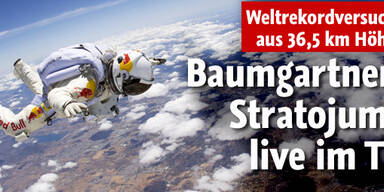 Baumgartners Stratojump live im TV