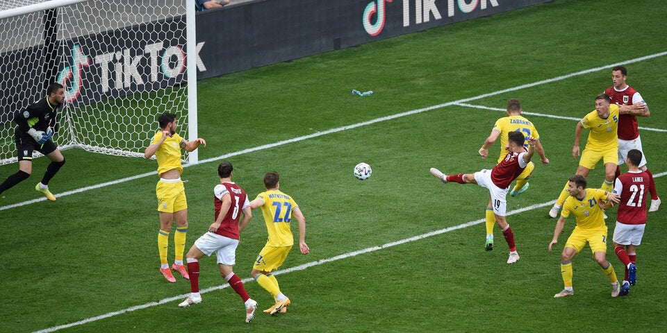 Christoph Baumgartner trifft gegen die Ukraine