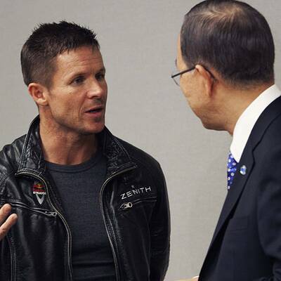 Baumgartner trifft UNO-Boss Ban Ki-moon