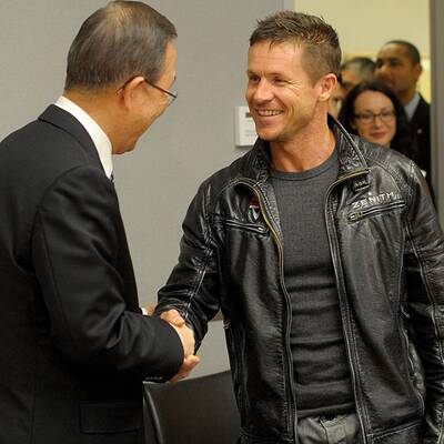Baumgartner trifft UNO-Boss Ban Ki-moon