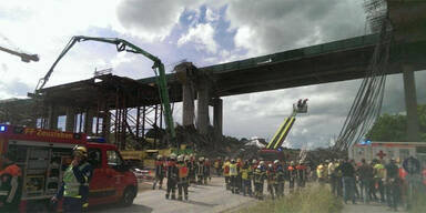 Autobahnbrücke eingestürzt: Mehrere Tote