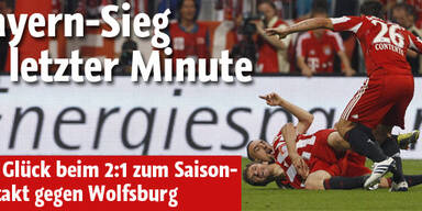 Bayern siegt in letzter Minute