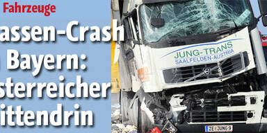 Karambolage mit 35 Lkw und 171 Autos