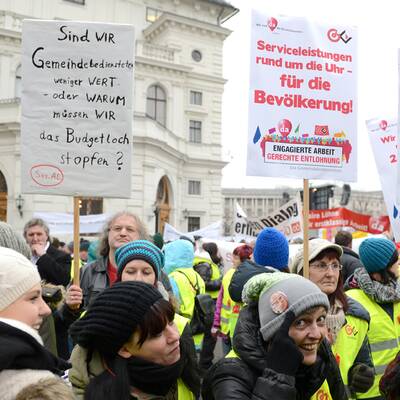 Großdemo der Beamten in Wien