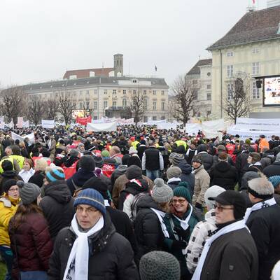 Großdemo der Beamten in Wien